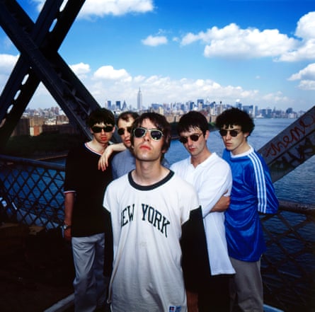 ‘I think Liam bought the top in homage to John Lennon’ … Oasis in 1994 by Tom Sheehan.