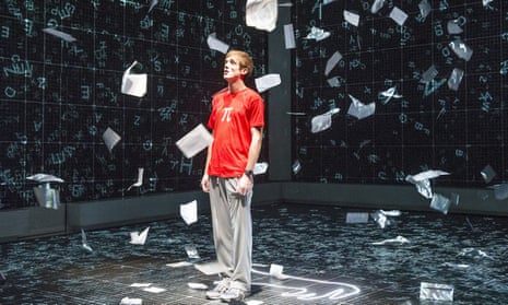 Graham Butler as autistic teenager Christopher in the stage version of The Curious Incident of the Dog in the Night-Time.