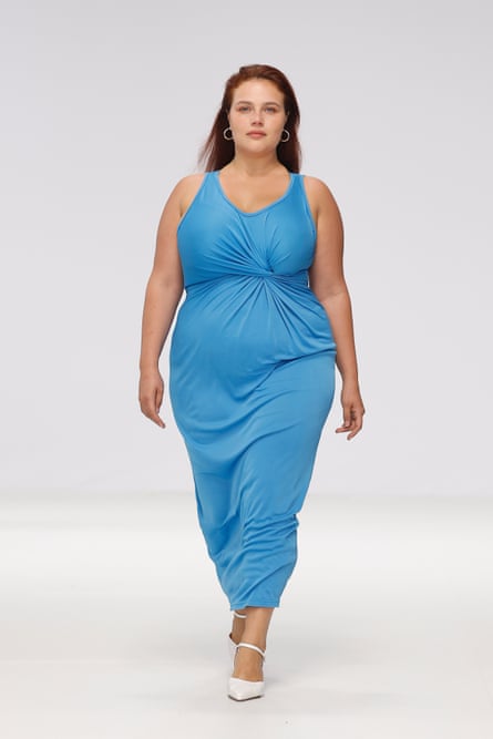 A model walks the runway during the Gary Bigeni show at Australian fashion week 2026 at Museum of Contemporary Art