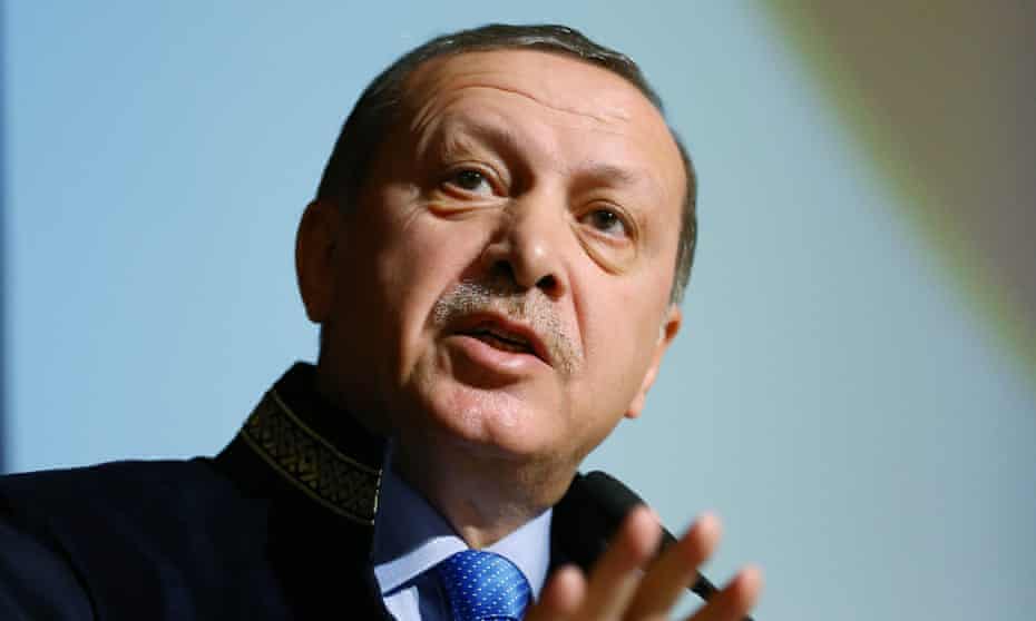The Turkish president, Recep Tayyip Erdo​​ğan