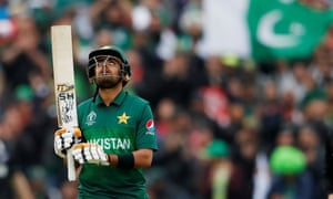 Pakistan’s Babar Azam celebrates a half century.