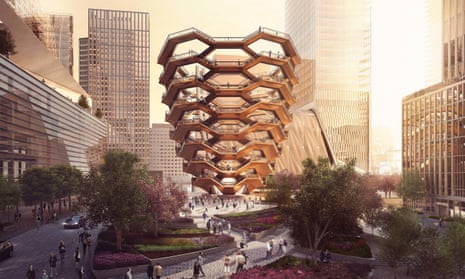 ‘Hudson Yards will be centered around ‘the Vessel’, a 15-story high answer to the question, ‘How much money could a rich man waste building a climbable version of an MC Escher drawing?’.’
