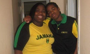 Tajay Thomson and his mother Carline Angus.