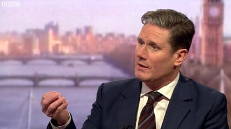 'Single market variant' only way to avoid hard border in Northern Ireland, says Keir Starmer – video