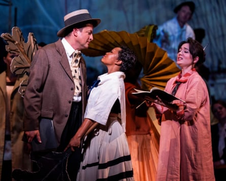 Krystian Adam (Orfeo), Roseline Wilkens (Euridice) and Francesca Aspromonte (La Musica / Euridice) in L’Orfeo
