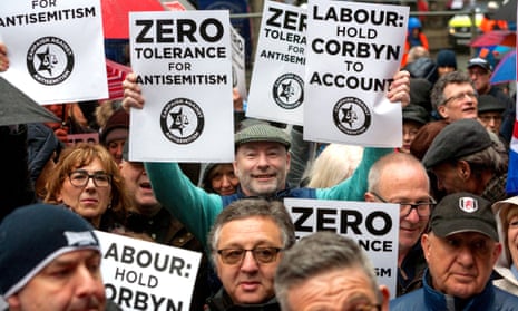 Antisemitism protest at Labour HQ , 8 April 2018