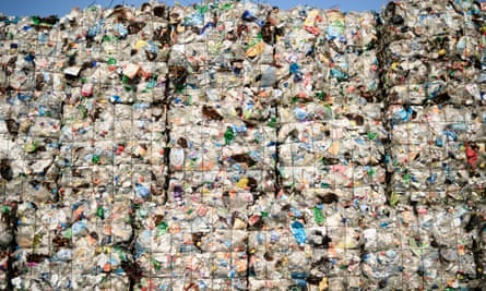 Plastic waste seen at the ALBA Group recycling plant in Berlin, Germany.