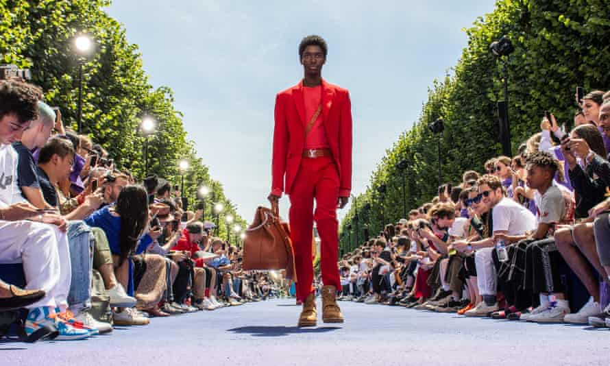Red alert: Louis Vuitton Menswear SS19 at Paris Fashion Week.