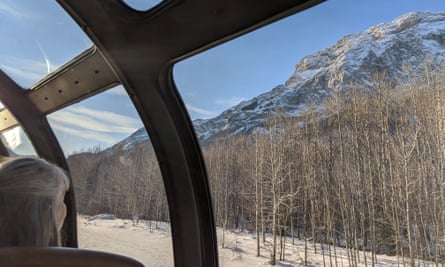 Dome car on board the Canadian train.