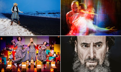 Hot tickets … clockwise from top left, Highland adventures in Anything That Gives Off Light; Ralph Fiennes in Richard III; Antony Sher as King Lear; Fluff, part of the Imaginate festival. 