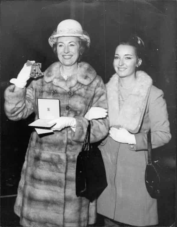 Dame Vera Lynn with her daughter, Virginia, in 1969, after being made OBE.
