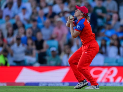 Heather Knight of England Women takes a catch to dismiss Annerie Dercksen of South Africa.