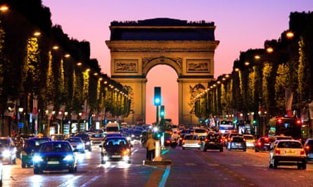 The Arc de Triomphe and Champs Élysées, Paris