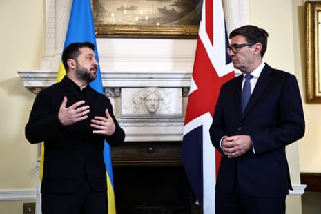 Burnham with Zelenskyy at 10 Downing Street on Wednesday (Henry Nicholls/Pool Photo via AP)