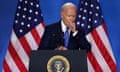 Joe Biden at the Nato summit on Thursday.