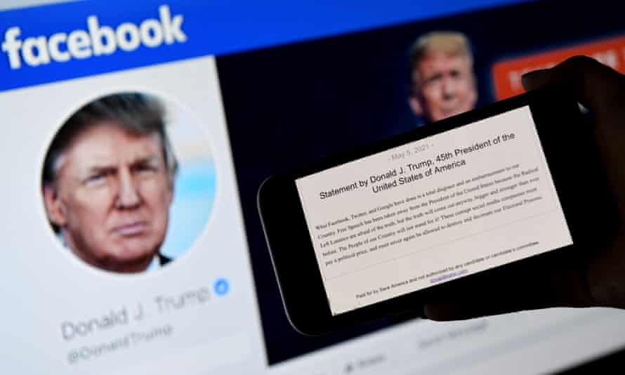 Donald Trump’s Facebook and Instagram accounts have been suspended since January.