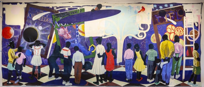 Kerry James Marshall review – astonishing visions of black America, from bar-room boozers to families in space | Art | The Guardian