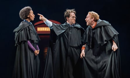 Noma Dumezweni as Hermione, Jamie Parker as Harry and Paul Thornley as Ron.