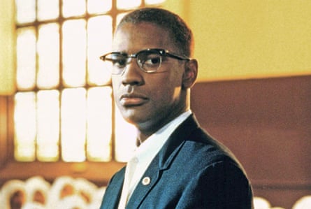 Denzel Washington as Malcolm X, as designed by Carter.