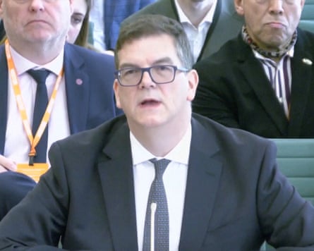 Olly Robbins gives evidence to UK parliament’s foreign affairs committee on Tuesday.
