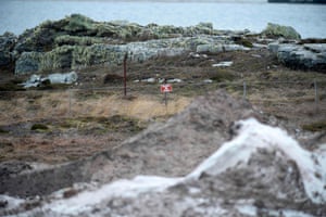 A mined beach in Stanley