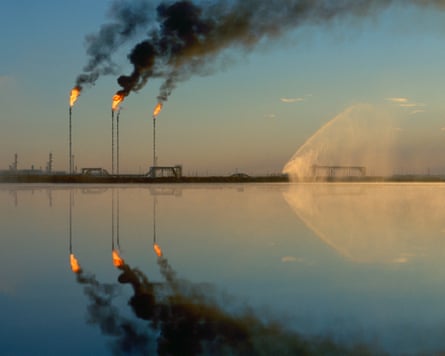 Tengiz, one of the world’s largest oilfields, on the north-easte shore of the Caspian Sea, Kazakhstan.