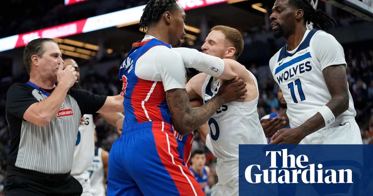 Seven ejected as Timberwolves-Pistons descends into rolling brawl