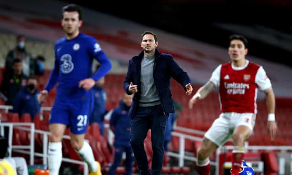 Frank Lampard was unhappy with Chelsea’s approach during their defeat at Arsenal