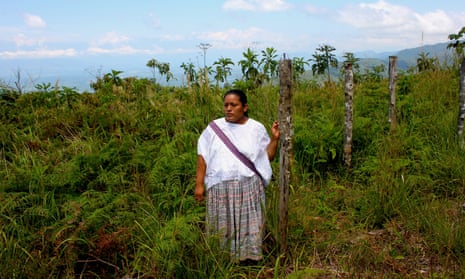 Irma Yolanda Choc Cac in her community of Lote Ocho. The women link the violence to the nearby Fenix mine, and the Guatemalan subsidiary controlled by Canda’s Skye Resources.
