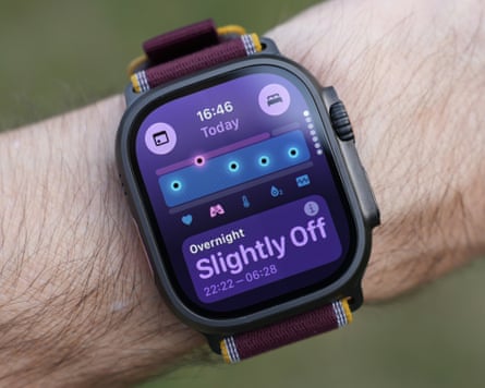 The vitals app on an Apple Watch Ultra 4 showing an overnight breathing rate deviating from baseline.