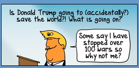 Cartoon by First Dog on the Moon titled Trump Climate Something Something Pool, panel 1