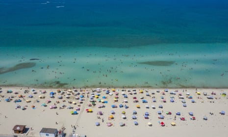 The beach at Izmir, Turkey, a country newly removed from the red list, making holidays more affordable.