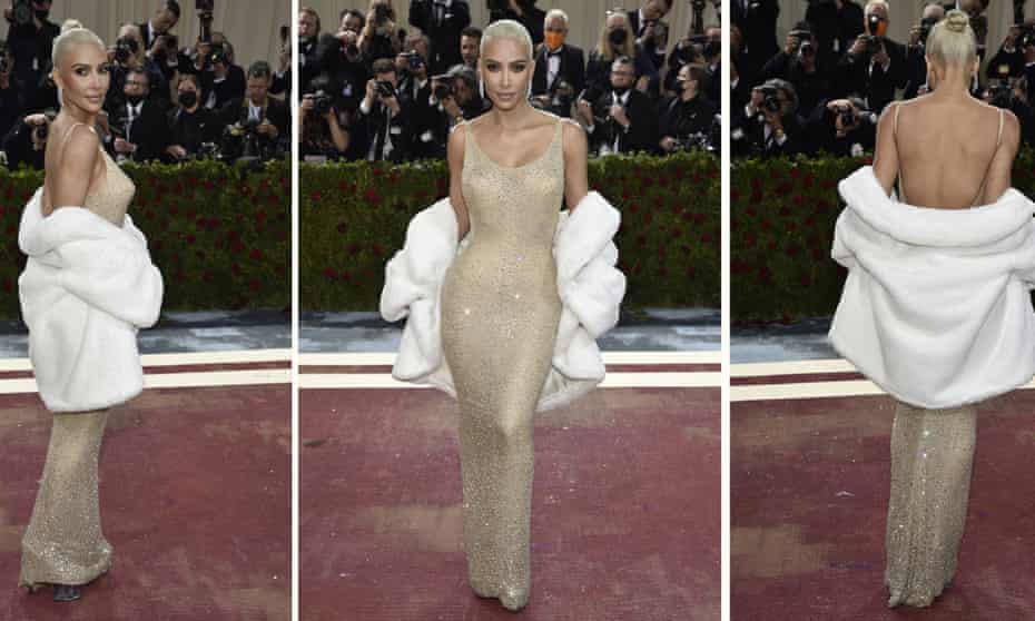 Kim Kardashian wears Marilyn Monroe's JFK dress as Met Gala celebrates  gilded age | Met Gala 2022 | The Guardian