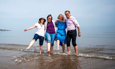 Michael Mosley with Karyn, Heather and Jayne.