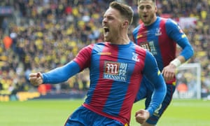 Wickham celebrates scoring the second for Crystal Palace.
