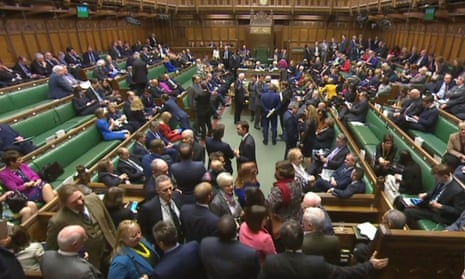 MPs in the House of Commons during voting on proposed amendments to the Article 50 bill.