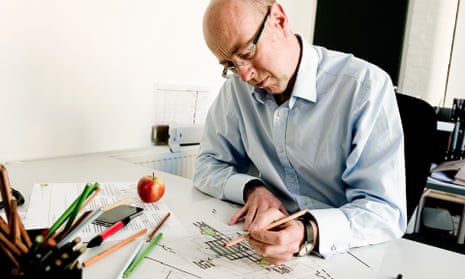 Architect Roger FitzGerald at work
