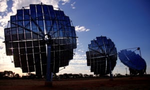 A solar panel array at the Windorah solar farm