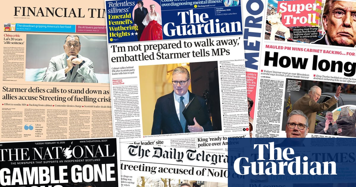 ‘PM comes out fighting’: what the UK papers say as Starmer battles on