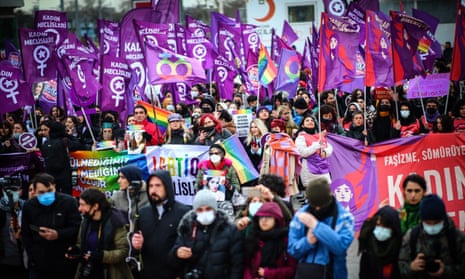 A rally for International Women’s Day in Istanbul in March.