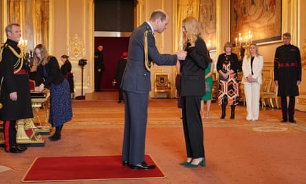 Sophie Ingle is made an OBE by the Prince of Wales at Windsor Castle, Berkshire, last month