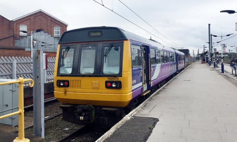 A Northern Rail 142 Pacer diesel train at Doncaster station.