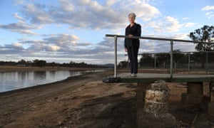 Tracy Dobie on a marooned jetty