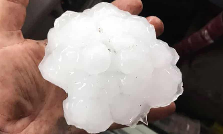Large hailstone from Queensland storm