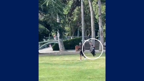 Footage shows 'backpack hero' Henri charging at Annecy knife attack suspect