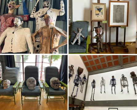 ‘The parties were legendary’ … Judas dolls, paintings, skeletons and death masks at Rivera’s studio.