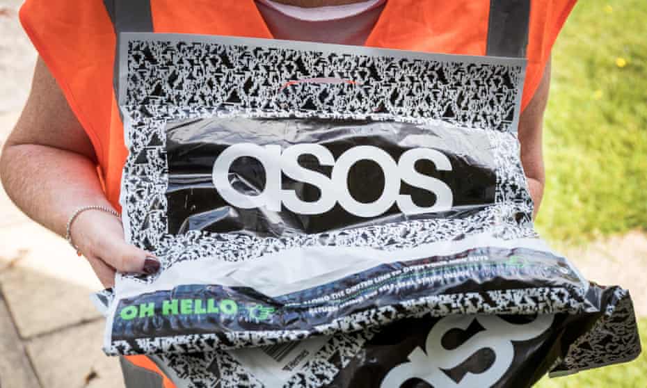 A delivery from Asos, an online clothing company