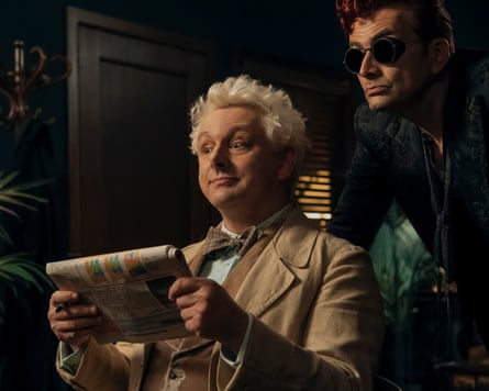 Aziraphale (Michael Sheen) and Crowley (David Tennant) return in Good Omens.