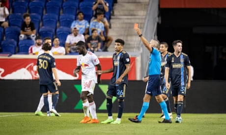 Red Bulls’ Dru Yearwood shown red after hurting fan with kick into stands