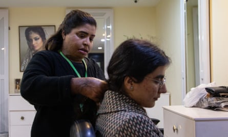 Margaret Heera works as a beautician in the Depilex salon, Lahore.